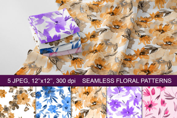 Download Watercolor Seamless Floral Patterns - Floral patterns Collection