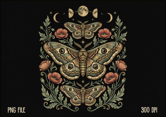 Download Vintage Moth Moon Aesthetic Shirt - Moth Collection