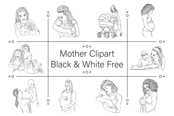 Download Mother Clipart Black &amp; White Free - Moth Collection
