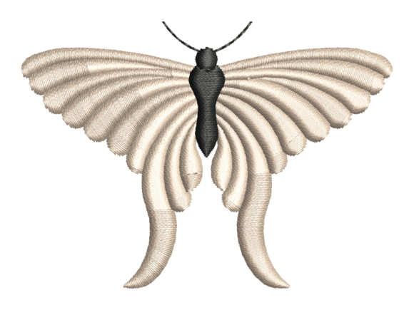 Download Elegant Ribbed Luna Moth Embroidery - Moth Collection