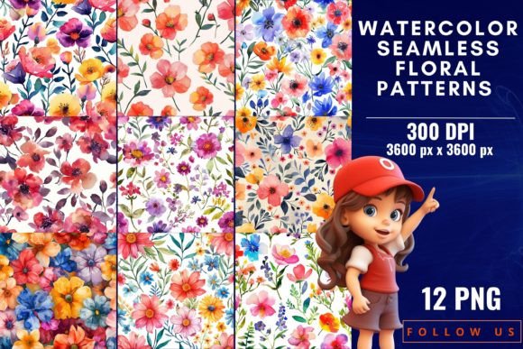 Download Watercolor Seamless Floral Patterns - Floral patterns Collection