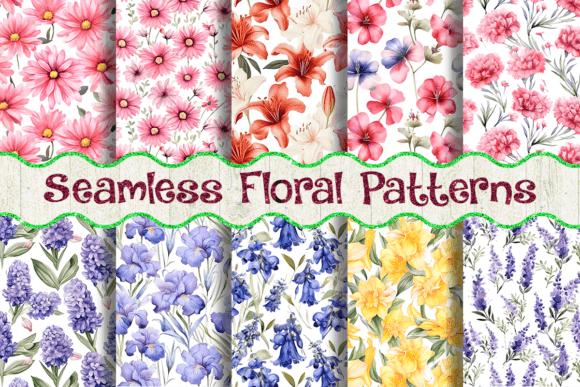 Download Seamless Floral Patterns Watercolor - Floral patterns Collection