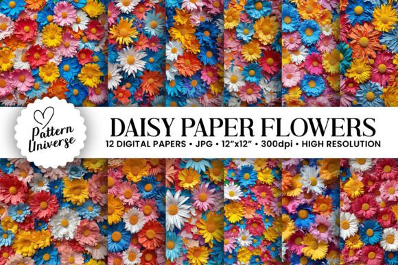 Download Spring Daisy Paper Craft Flower Patterns - Flower pattern Collection