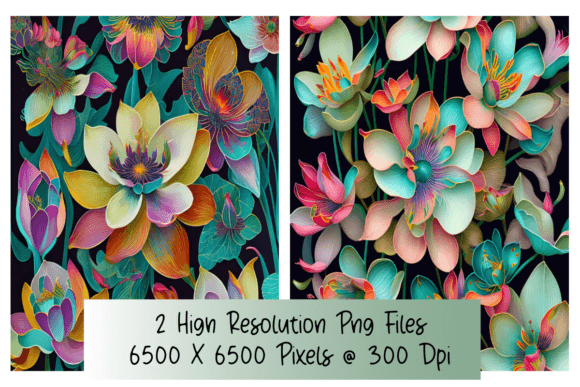 Download Whimsical Floral Prints Set of 2 - Floral prints Collection