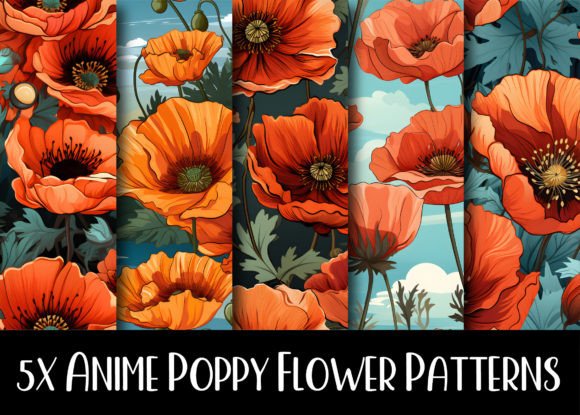 Download Anime Poppy Flower Patterns Collection - Flower pattern Collection