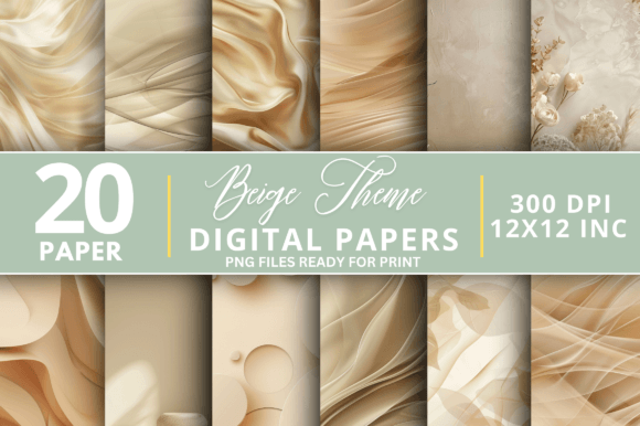 Download Beige Theme Digital Paper Bundle - Premium Resources