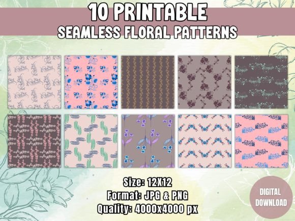 Download Seamless Floral Patterns - Floral patterns Collection